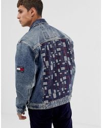 Chaqueta vaquera extragrande estilo camionero en lavado medio de Tommy  Hilfiger de Denim de color Azul para hombre | Lyst