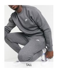Nike Baumwolle Tall club – jogginghose mit bündchen in Grau für Herren |  Lyst DE