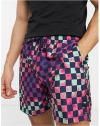 checkered shorts vans