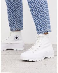 Converse Rubber Chuck Taylor - Hoge Sneakers Met Dikke Zool in het Wit -  Lyst