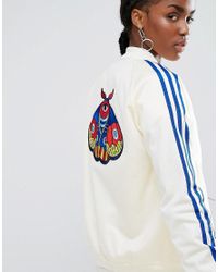 adidas embroidered bomber jacket