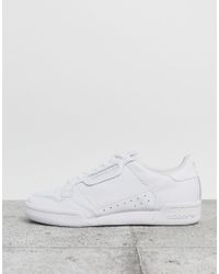 adidas originals continental 80s trainers in triple white