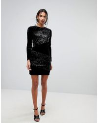 warehouse velvet sequin dress