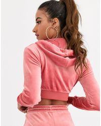 red cropped zip up jacket