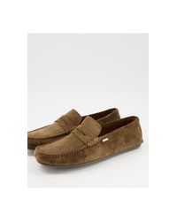 Mocasines clásicos con detalle Tommy Hilfiger de hombre de color Marrón |  Lyst