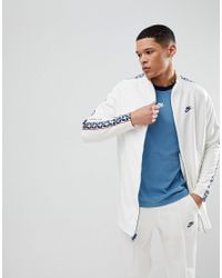 Nike Track Jacket With Taped Side Stripe In White Aj2681-133 for Men - Lyst