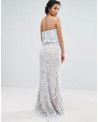 jarlo all over lace bandeau maxi dress