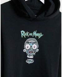 Pull\u0026Bear Rick And Morty Hoodie in Black for Men | Lyst