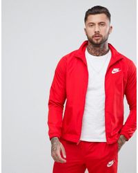 Nike mens red tracksuit Clearance