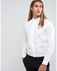 front ruffle shirt