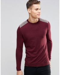 men's jumper with shoulder patches