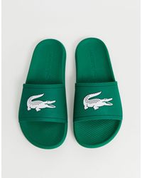 Sandalias con diseño Lacoste de Caucho de color Verde para hombre | Lyst