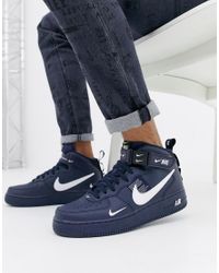 Zapatillas abotinadas color azul marino 804609-403 '07 Air Force 1 Nike de  hombre de color Negro | Lyst