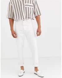Mens high waisted white pants Clearance