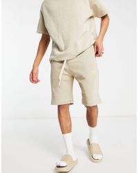 Join life - pantaloncini della tuta color sabbiaPull\u0026Bear in Cotone da Uomo  colore Neutro | Lyst