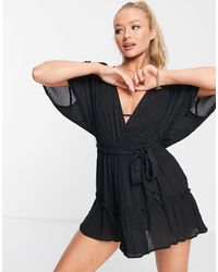 asos black kaftan