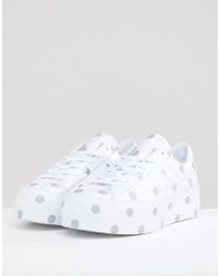 converse one star polka dot platform sneaker