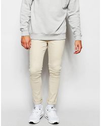 beige skinny jeans mens