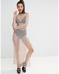 white mesh dress festival