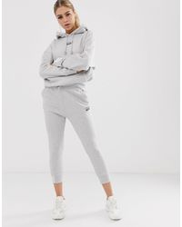 adidas originals essentials cuffed joggers in grey