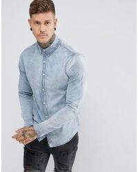 new look mens denim shirt