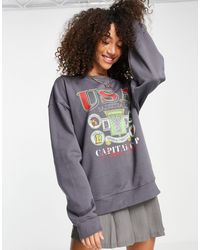 topshop split hem sweatshirt