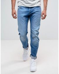 G-Star RAW Denim Arc 3d Slim Jeans Light Aged Wash in Blue for Men - Lyst