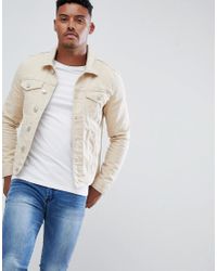 cream jean jacket mens