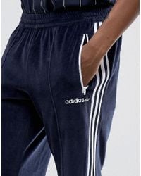 Adidas Originals Cotton Osaka Velour Joggers In Navy Cv60 In Blue For Men Lyst