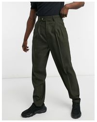 Pantaloni eleganti slim a vita altaASOS in Lana da Uomo | Lyst
