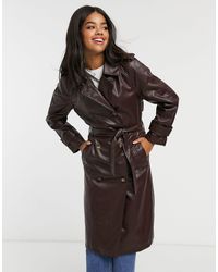 stradivarius double button longline coat