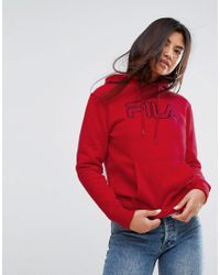 fila hoodie womens red