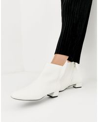 Botines blancos con puntera en forma Mango de Denim de color Blanco | Lyst