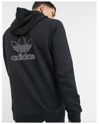 Sudadera negra con capucha y estampado en la espalda adidas Originals de  hombre de color Negro | Lyst