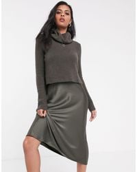 slip dress and jumper