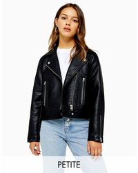 Topshop fred faux leather biker jacket Clearance