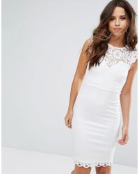 lipsy white lace dress