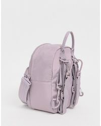 adidas originals trefoil logo mini backpack in black and lilac