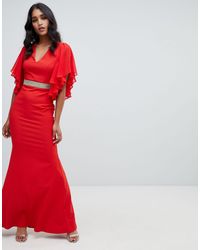 lipsy tigerlily printed ruffle maxi dress