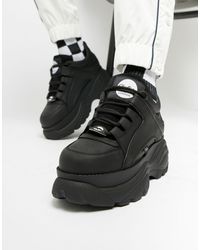 Sneakers chunky classiche nereBuffalo in Pelle da Uomo colore Nero | Lyst