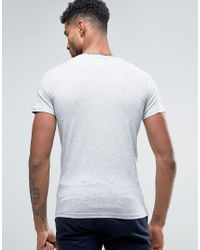 Lindbergh Cotton T-shirt In Grey in White for Men | Lyst
