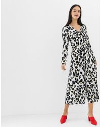 leopard long sleeve jumpsuit