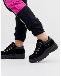 Skechers Leer Wandellaarzen Met 5 Oogjes Van Nubuckleer in het Zwart - Lyst