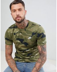 Camiseta con estampado de camuflaje en verde AJ6631-209 de Nike de hombre  de color Verde | Lyst