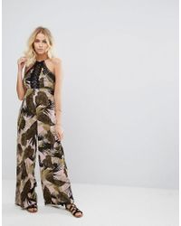 high neck crochet jumpsuit