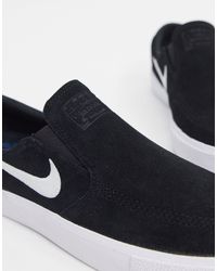 Nike Leer Zoom Janoski Remastered - Instapsneakers in het Zwart voor heren  - Lyst