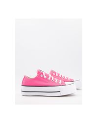 Converse Rubber Chuck Taylor - All Star Lift - Sneakers in het Roze - Lyst