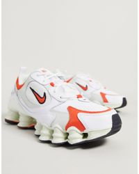 Zapatillas en blanco y naranja Shox TL Nova Nike de Tejido sintético de  color Blanco | Lyst