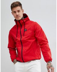 Chaqueta impermeable con capucha en rojo de Pull&Bear de Denim de color  Rojo para hombre - Lyst