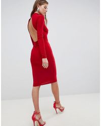 Mujer Vestido midi cut out espalda descubierta Rojo | Vestidos Bershka \u003c  Esperando a Christine